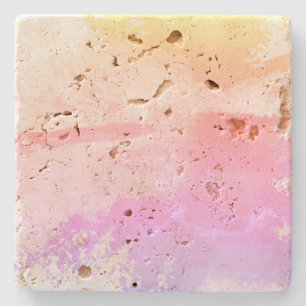 Underlägg av flerfärgat Travertine Stone-abstrak