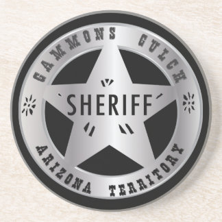 Underlägg av Gammons Gulch Sheriffs Badge Sandsten