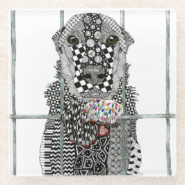 Underlägg av glas för Hund av djurskydd