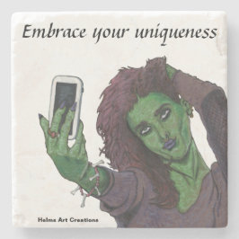 Underlägg av Goblin Girl Cell Mobil Selfie Unik St