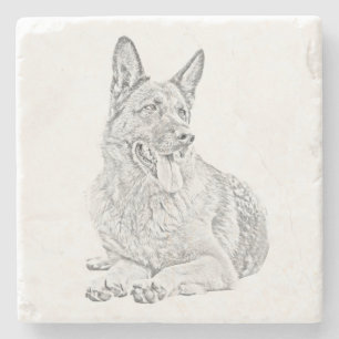 Underlägg av Gorgerentysk shepherd Marble