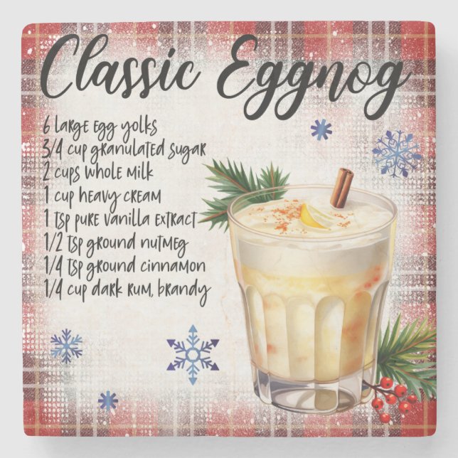 Underlägg av klassisk Eggnog-receptmarkör (Framsidan)