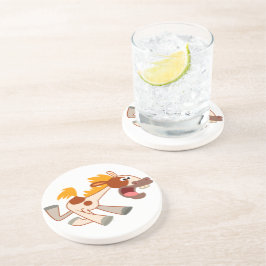 Underlägg av levande Tecknad Pinto Horse