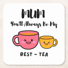 Underlägg av lyckat Mor-daggglas Papper Kvadrat