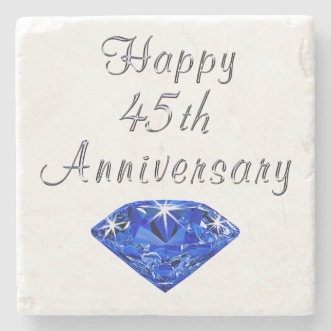 Underlägg av lycklig 45-årsdagen Sapphire (Framsidan)