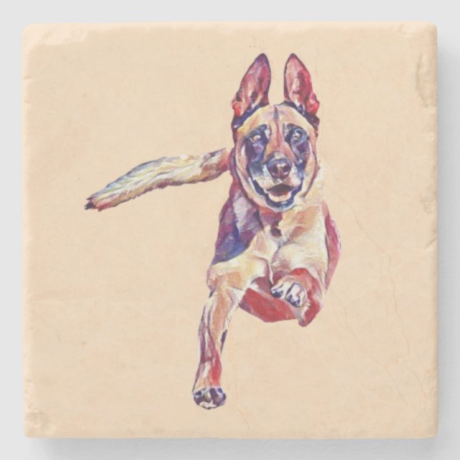 Underlägg av mållös belgisk Malinois Marble (Framsidan)