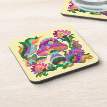 Underlägg av Mushroom Magic Rainbow Glass