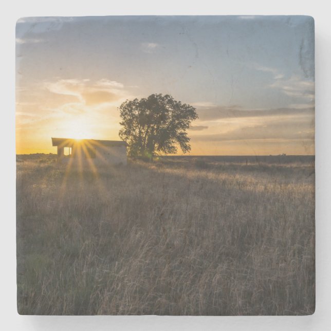 Underlägg av övergiven Shed Colorado Sunset Stone (Framsidan)