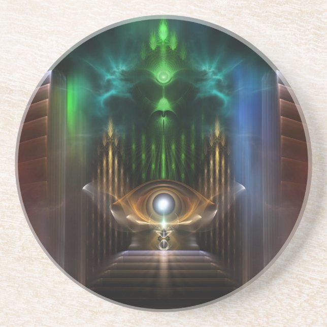 Underlägg av Oz Fractal Art Sandstone (Framsidan)