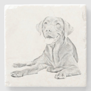 Underlägg av pennritad labrador Retriever Marble