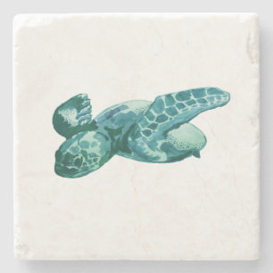 Underlägg av Sea Turtle Beach Marble Stone