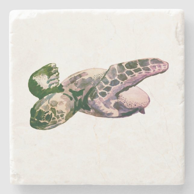 Underlägg av Sea Turtle Beach Marble Stone (Framsidan)