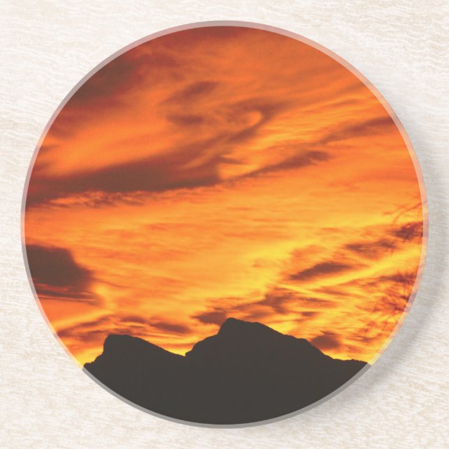 Underlägg av solnedgång sandsten (Framsidan)