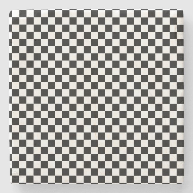 Underlägg AV SVART OCH VITSKYDDAT MARBLE STONE (Framsidan)