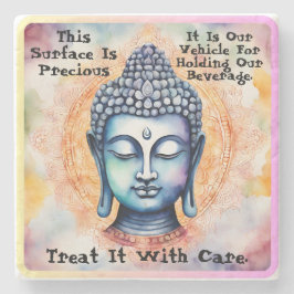Underlägg av vattenfärgen Mandala Buddha Care Quot