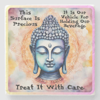 Underlägg av vattenfärgen Mandala Buddha Care Quot