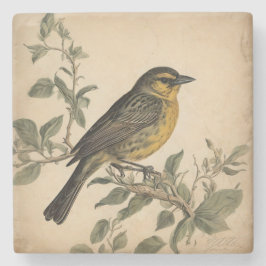 Underlägg av vintagens fågelutskriftssten