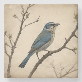 Underlägg av vintagens fågelutskriftssten