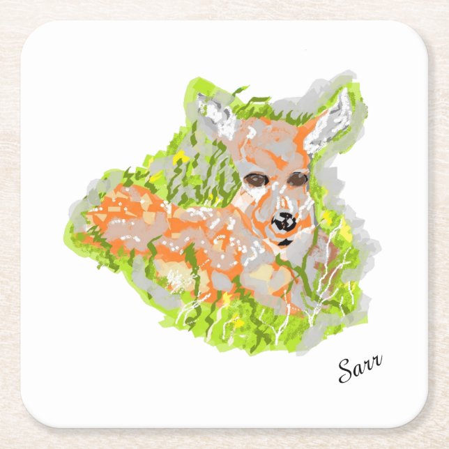 Underlägg: Avslöjandedag Underlägg Papper Kvadrat (Framsidan)