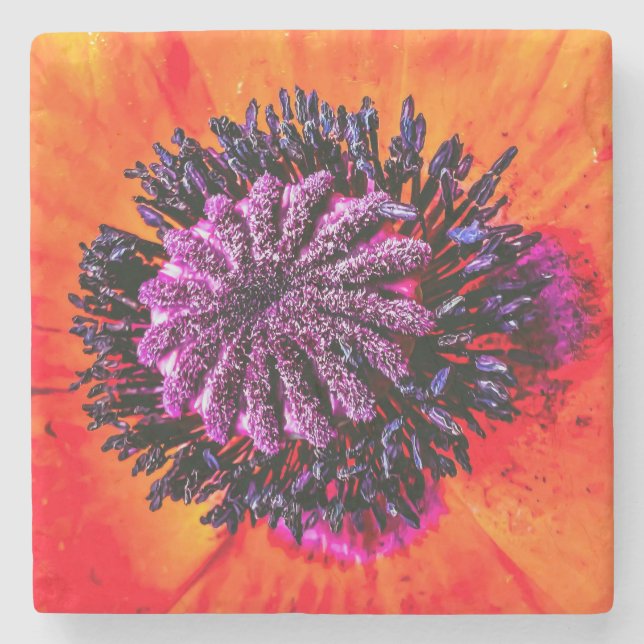 Underlägg, blomsterdesign stenunderlägg (Framsidan)