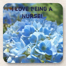Underlägg Blue Hydrangeas är en sjuksköterska i Kä