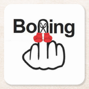 Underlägg Boxing Flip Papper Kvadrat