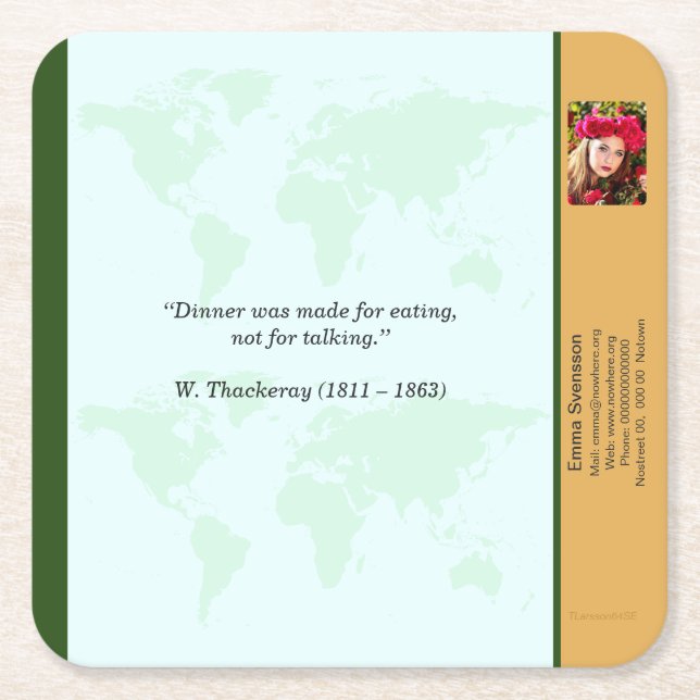 Underlägg — Connect, World (Framsidan)