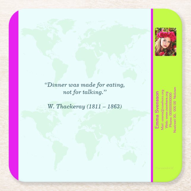 Underlägg — Connect, World (Framsidan)