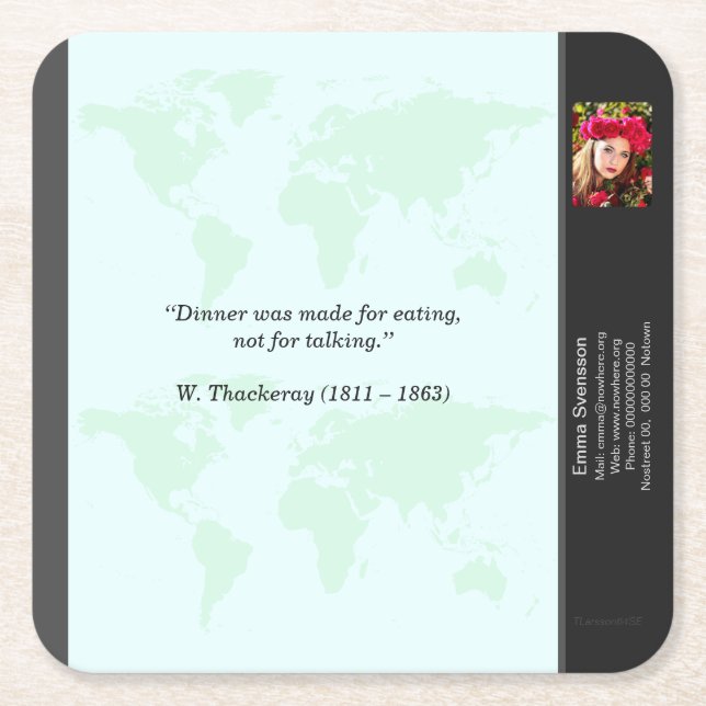 Underlägg — Connect, World Papper Kvadrat (Framsidan)