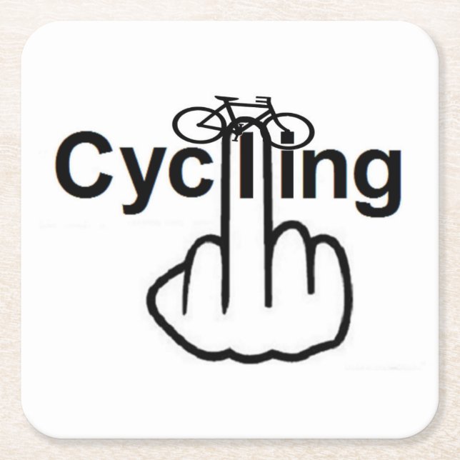 Underlägg cykling Vänd Papper Kvadrat (Framsidan)
