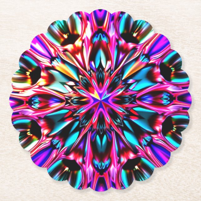 Underlägg den vackra Kaleidoscope Jewel Titta Papper (Framsida)