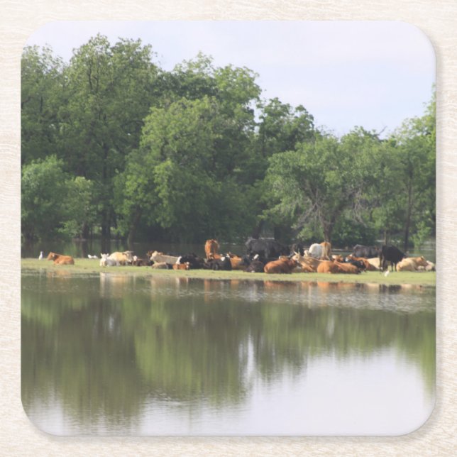 Underlägg dryck papper kvadrat (Framsidan)