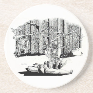 Underlägg - Fallenkamrat (svart) Sandsten