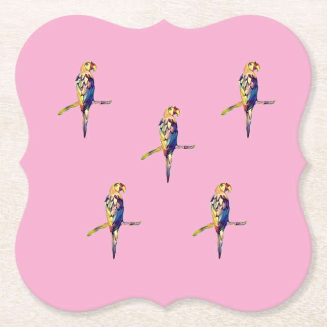 Underlägg färglös papegoja (Framsida)