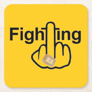 Underlägg Fighting Flip Papper Kvadrat