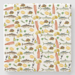 Underlägg fiskmarmor