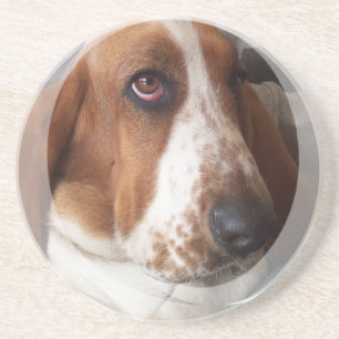 Underlägg för Bassethundhund Sandsten