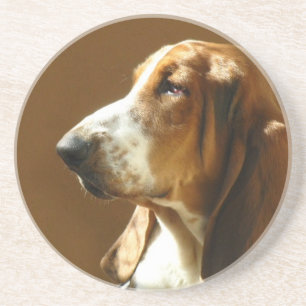 Underlägg för Bassethundhund Sandsten