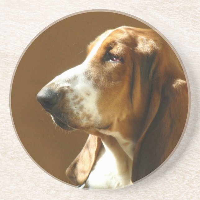 Underlägg för Bassethundhund Sandsten (Framsidan)