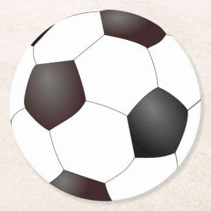 Underlägg för fotbollbollpapper papper rund