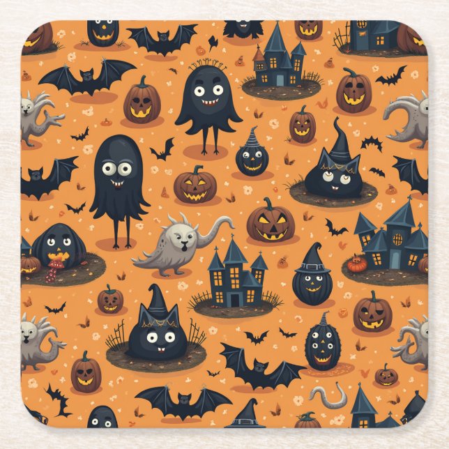 underlägg för halloween papper kvadrat (Framsidan)