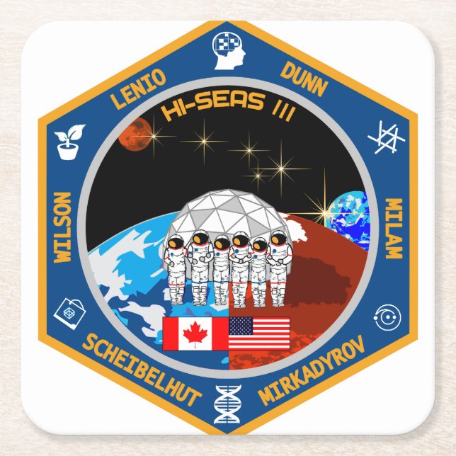 Underlägg för HI-SEAS III Papper Kvadrat (Framsidan)