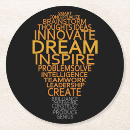 Underlägg för inspirationsljus papper rund