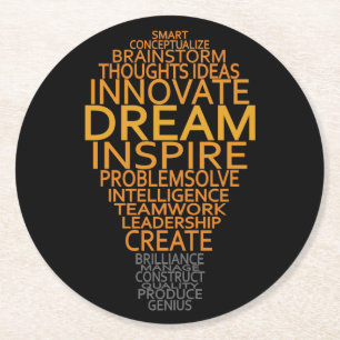 Underlägg för inspirationsljus papper rund