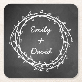 Underlägg för papper för svart kvadrat