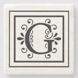 Underlägg för sten för brevG-Monogram