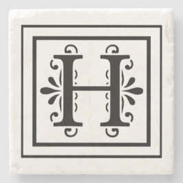 Underlägg för sten för brevH-Monogram