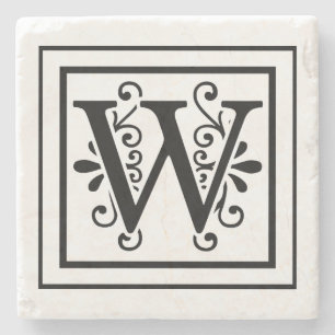 Underlägg för sten för brevW-Monogram