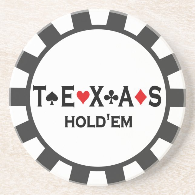 Underlägg för Texas Holdem pokerchip Sandsten (Framsidan)