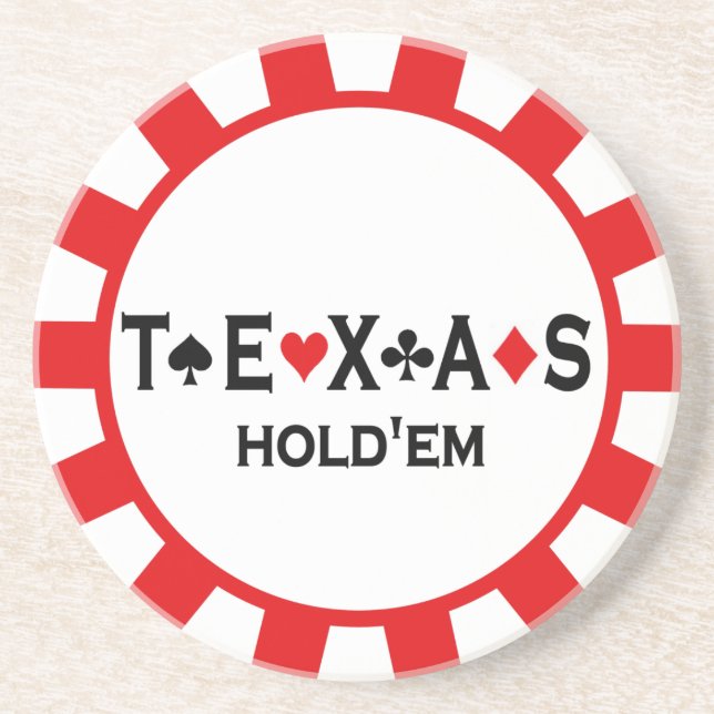 Underlägg för Texas Holdem pokerchip Sandsten (Framsidan)